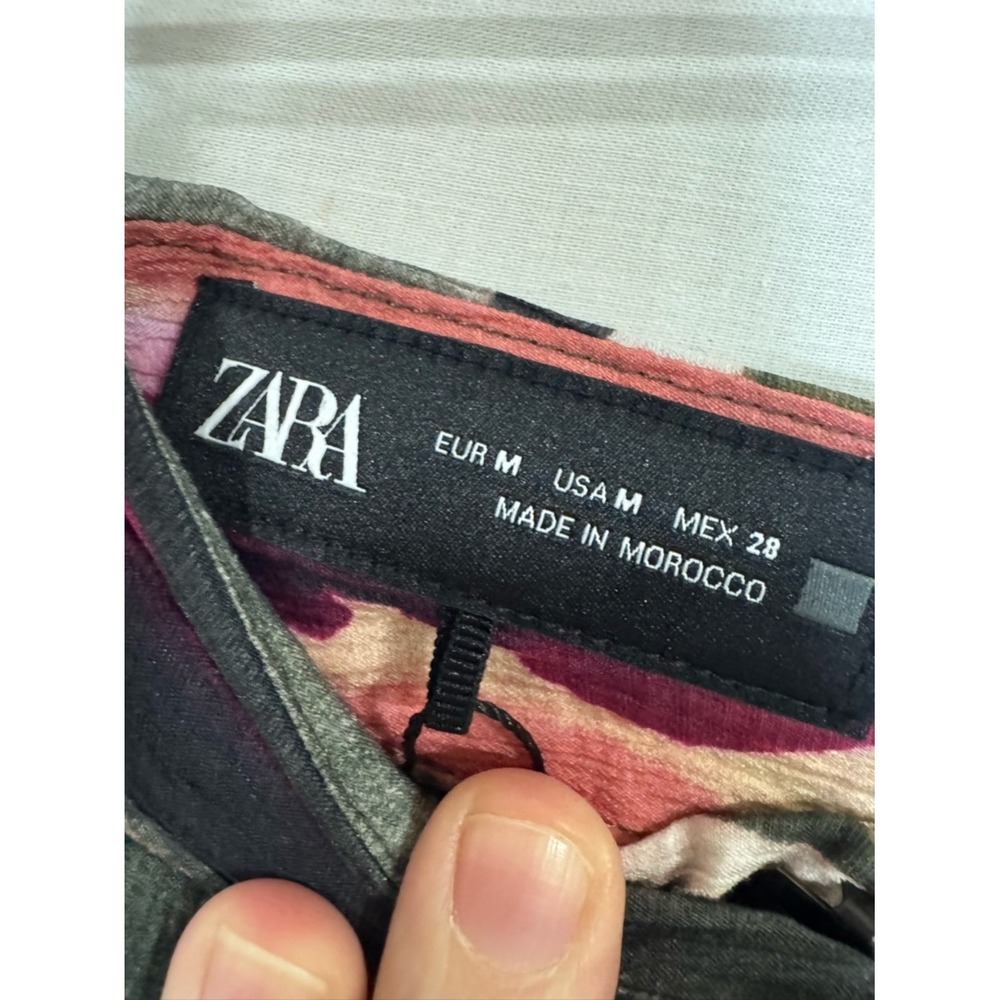Zara Women's Wide Leg Pant Sz M Gauzy Lyocell Blend Artsy Indie Boho Festival - Picture 5 of 11